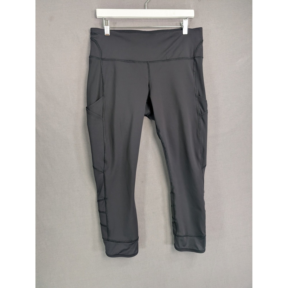 Lululemon Athletica Black Tight Stuff Tight II 25" Crop Leggings 12
